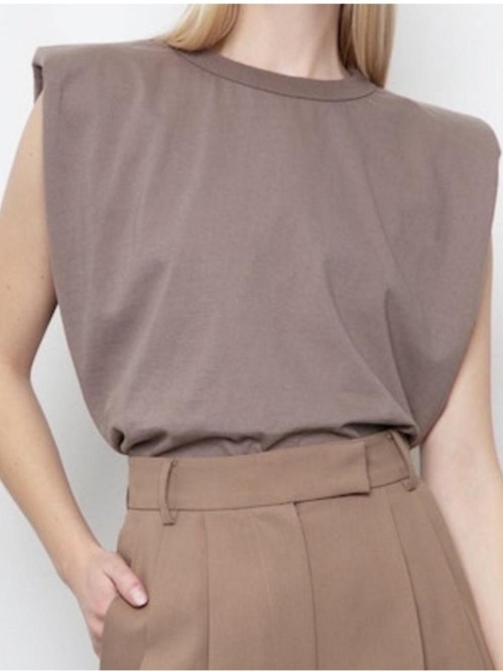 The Frankie Shop Muscle Tank in Taupe